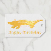 ハッピーバースデーゲーターアリゲータークロコダイル ギフトタグ (正面 (横))