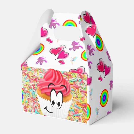 ハッピーバースデーゲーブルビーフボックスカップケーキ フェイバーボックス (正面サイド)