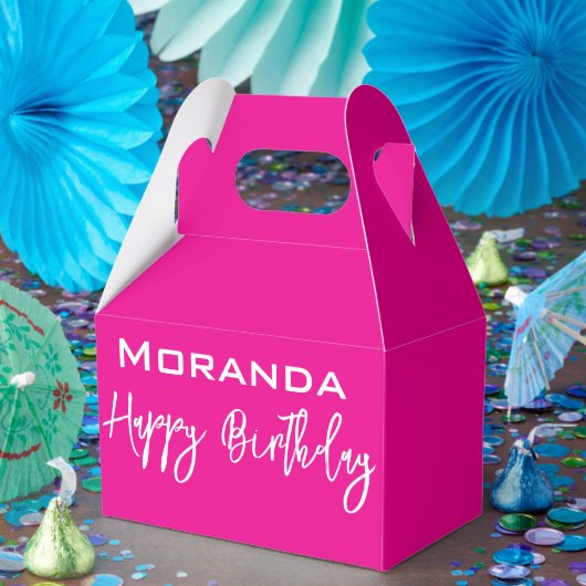 ハッピーバースデーゲーブルビーフボックスピンク フェイバーボックス (パーティー)
