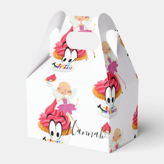 ハッピーバースデーゲーブルビーフボックス妖精カップケーキ フェイバーボックス (裏面サイド)