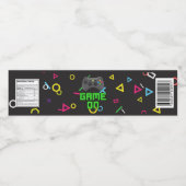 ハッピーバースデーゲーマーゲーミングゲームのジョイスティック ペットボトルラベル (シングルラベル)