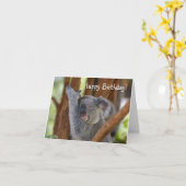 ハッピーバースデーコアラベア カード (黄色い花)