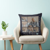 ハッピーバースデーコラージュ写真装飾用クッション クッション (椅子)