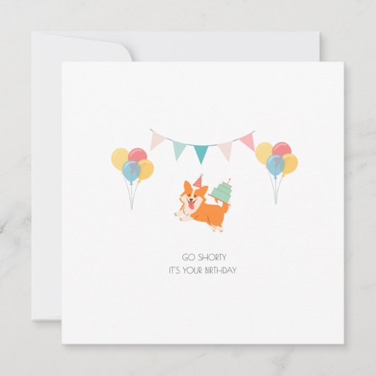 ハッピーバースデーコルギカード シーズンカード (正面)