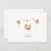 ハッピーバースデーコルギカード ポストカード (正面/裏面)