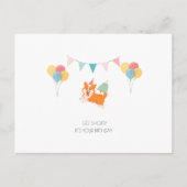 ハッピーバースデーコルギカード ポストカード (正面)