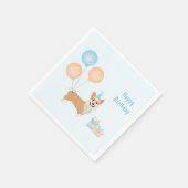 ハッピーバースデーコルギドッグ スタンダードカクテルナプキン (角)