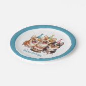 ハッピーバースデーコルギドッグ ペーパープレート (アングル)