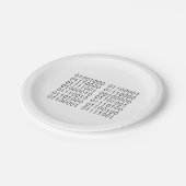 ハッピーバースデーコンピュータ2進符号 ペーパープレート (アングル)