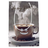 ハッピーバースデーコーヒースマイル ミディアムペーパーバッグ (正面)