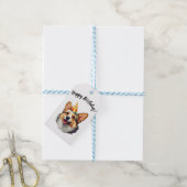 ハッピーバースデーコーンコルギ ギフトタグ (より糸付き)