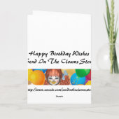 ハッピーバースデーゴシックチェックピエロキッドカード カード (裏面)