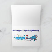 ハッピーバースデーゴッドソン飛行機 カード (内部)