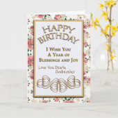 ハッピーバースデーゴッドマザーラブユー カード (黄色い花)