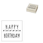 ハッピーバースデーゴム印 ラバースタンプ (押印)