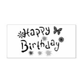ハッピーバースデーゴム ラバースタンプ (インプリント)