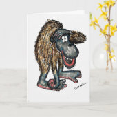 ハッピーバースデーゴリラ カード (黄色い花)