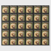 ハッピーバースデーゴルデンドルドッグ ラッピングペーパー (フラット)