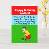 ハッピーバースデーゴルファー兄弟とそのボス カード (黄色い花)
