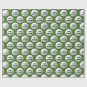 ハッピーバースデーゴルフボールオングリーン ラッピングペーパー (フラット)