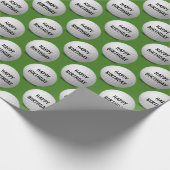 ハッピーバースデーゴルフボールオングリーン ラッピングペーパー (角)