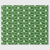 ハッピーバースデーゴルフボール ラッピングペーパー (フラット)