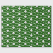 ハッピーバースデーゴルフボール ラッピングペーパー (フラット)