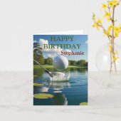 ハッピーバースデーゴルフ用打球水 カード (黄色い花)