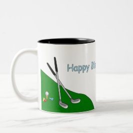 ハッピーバースデーゴルフ&ボーリングマグ ツートーンマグカップ
