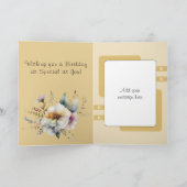 ハッピーバースデーゴージャスな妻の花の砂 カード (内部)