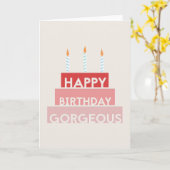 ハッピーバースデーゴージャスな紙カット可愛いピンク カード (黄色い花)