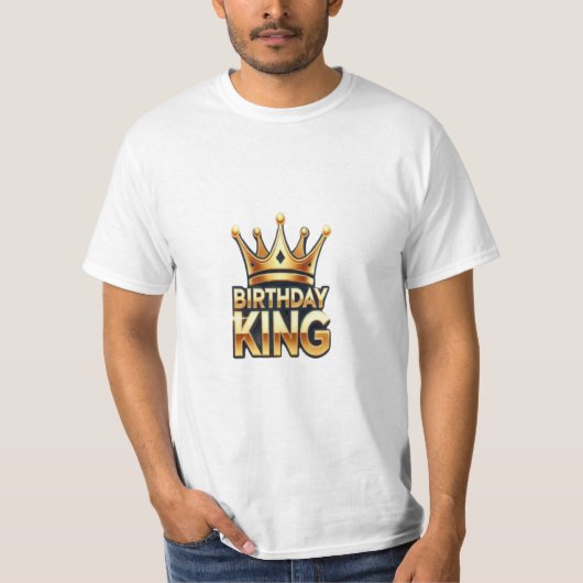ハッピーバースデーゴールデンクラウン:王室の誕生日 Tシャツ (正面)