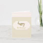 ハッピーバースデーゴールデングリッター名前をカスタムする ノートカード (正面)