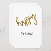 ハッピーバースデーゴールデングリッター ミニマル (正面/裏面)