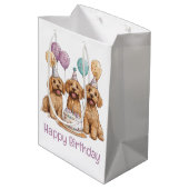 ハッピーバースデーゴールデンドールドッグスお誕生日ケーキ ミディアムペーパーバッグ (裏面アングル)