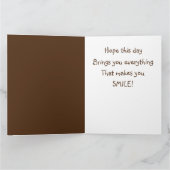 ハッピーバースデーゴールデンレトリバーのグリーティングカード カード (内部)