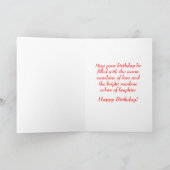 ハッピーバースデーゴールデンレトリバーパピードッグカード カード (内部)