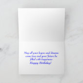 ハッピーバースデーゴールデンレトリバーパピードッグカード カード (内部)