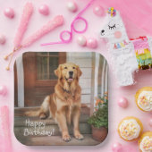 ハッピーバースデーゴールデンレトリバー ペーパープレート (パーティー)