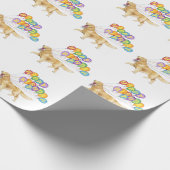 ハッピーバースデーゴールデンレトリバー ラッピングペーパー (角)