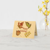 ハッピーバースデーゴールデン紅葉のパーソナライズ カード (黄色い花)