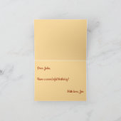 ハッピーバースデーゴールデン紅葉のパーソナライズ カード (内部)