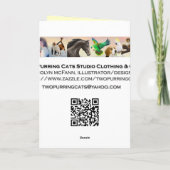 ハッピーバースデーゴールドフィッチカスタマイズ可能カード カード (裏面)