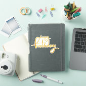 ハッピーバースデーゴールドフォイルのシール シール (iPadカバー)