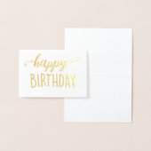 ハッピーバースデーゴールドフォ空白のイルシモダンックシンプル 箔カード (ディスプレー)