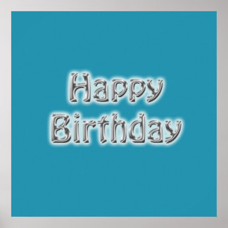 ハッピーバースデーサインのポスター ポスター