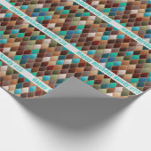 ハッピーバースデーサウスウェスト地球トーン名前の年齢を追加 ラッピングペーパー (角)