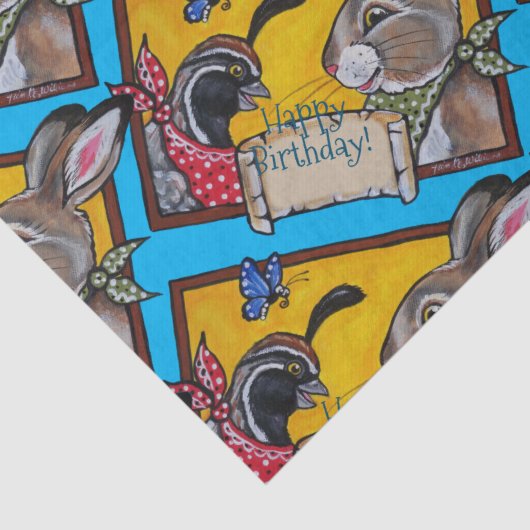 ハッピーバースデーサウスウエストラビットウズウカラフルイルキッド 薄葉紙 (詳細)