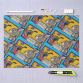 ハッピーバースデーサウスウエストラビットウズウカラフルイルキッド 薄葉紙 (クラフト)