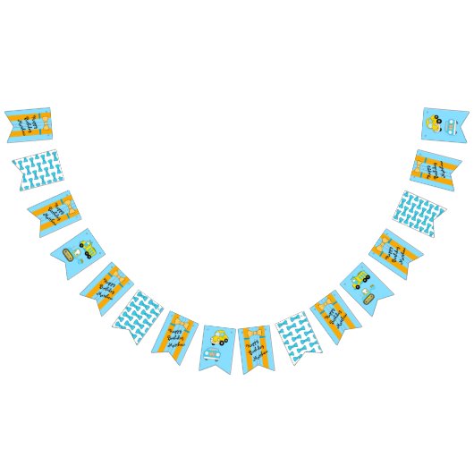 ハッピーバースデーサスペンダーとボウタイ バンティングフラッグ (全)